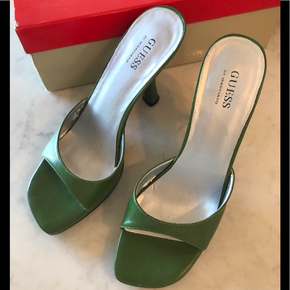 GUESS By Marciano Green Leather Heel